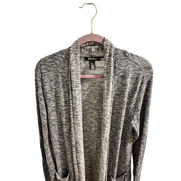 ✌️ 2/$40 ✌️ White House Black Market Long Open Front Cardigan, Pockets Sz M - Picture 3 of 7